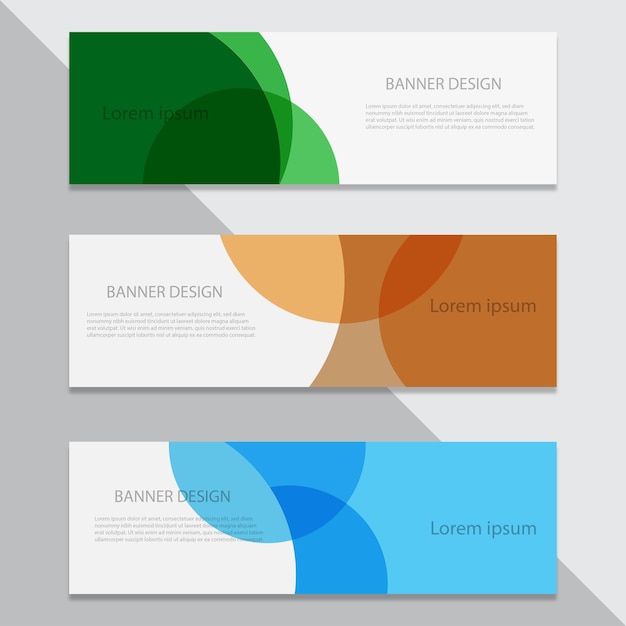 Vector banner design template ribbon