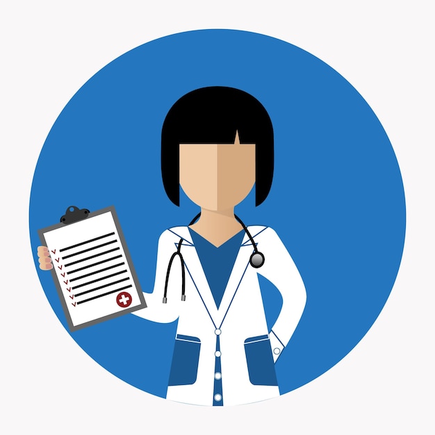 Vector vector banner of doctor with appointments