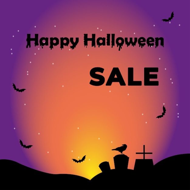 Vector banner Happy Halloween. Illustration happy halloween.