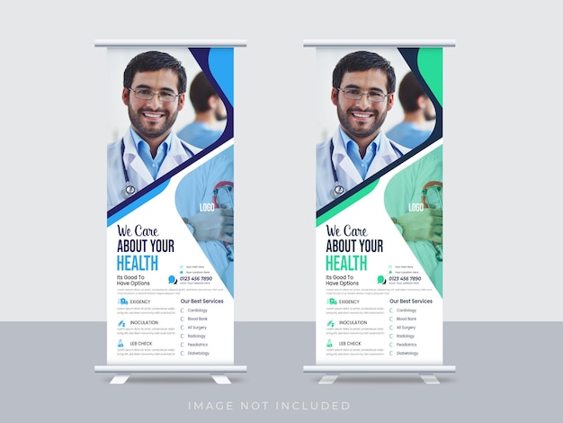 Vector banner stand template