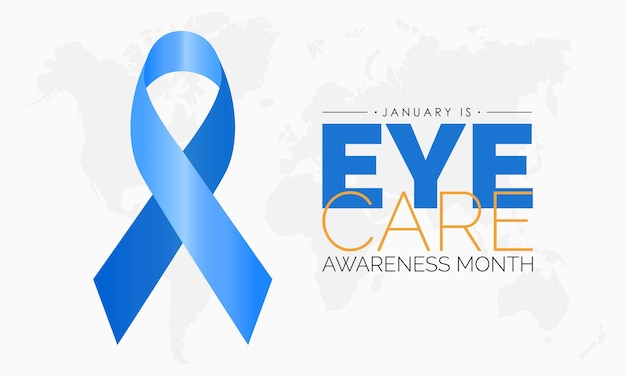 Vector vector banner template design concept of national eye care month observed on every january