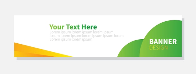 ベクトル 緑と黄色の背景を持つ web および印刷デザインのベクター バナー テンプレート