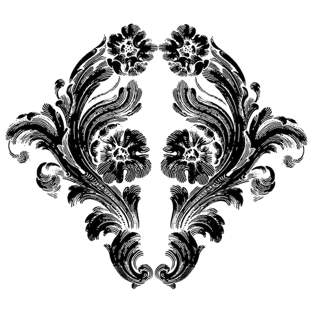 Vector vector baroque of vintage elements for design