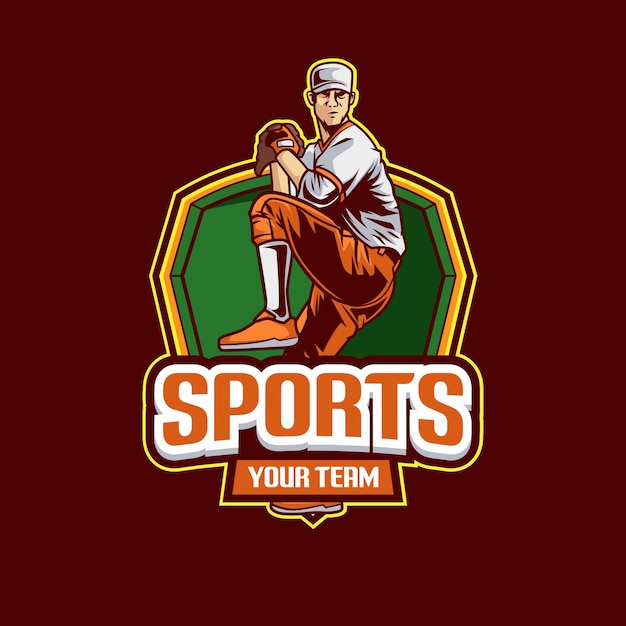 Vector of baseball badge logo team