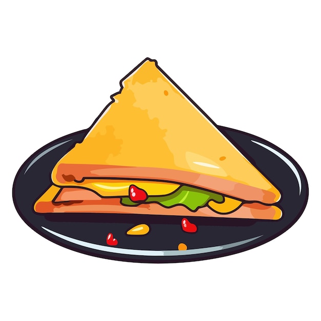 Vector a vector based icon of a monte cristo sandwich
