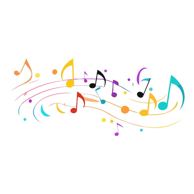 Vector a vector based icon of music notes featuring a mix of quarter notes and eighth notes