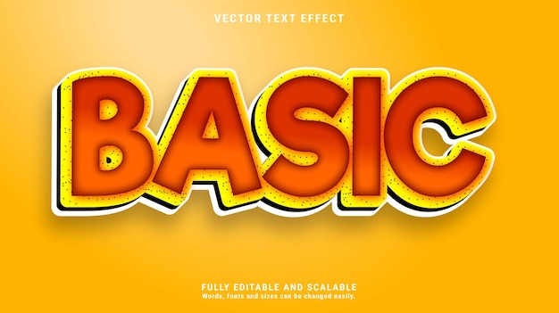 Vector basic strong bold text effect