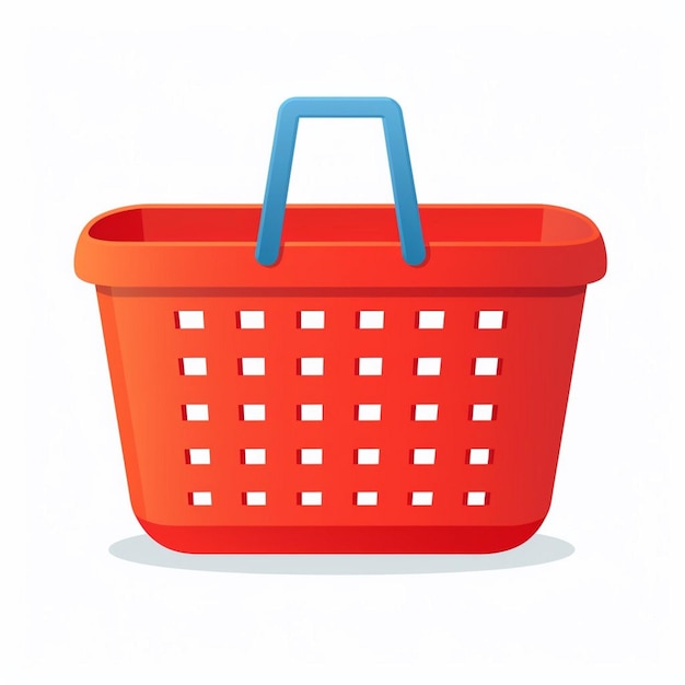 векторная корзина рынок иллюстрация изолированный объект супермаркет магазин бизнес купить сумку Purc