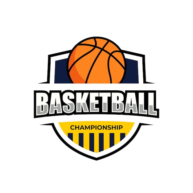 vector basketball championship logo design