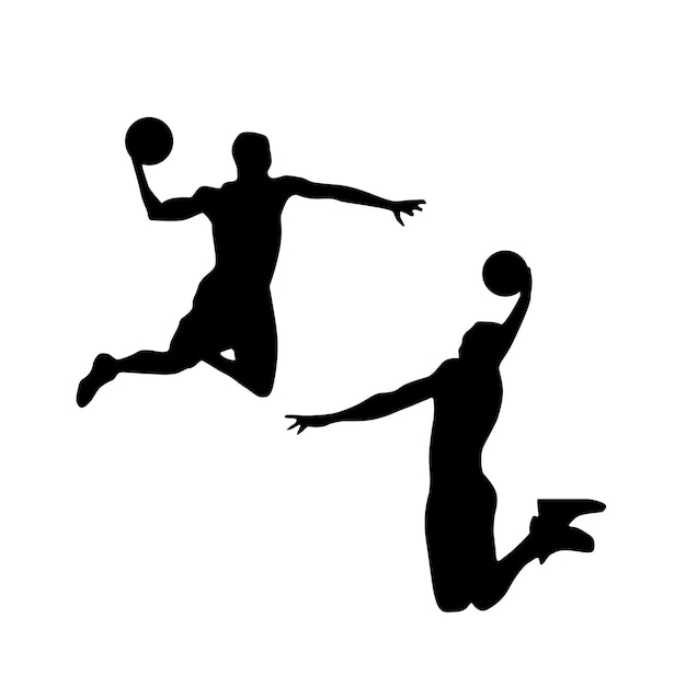 Vector basketball player silhouette