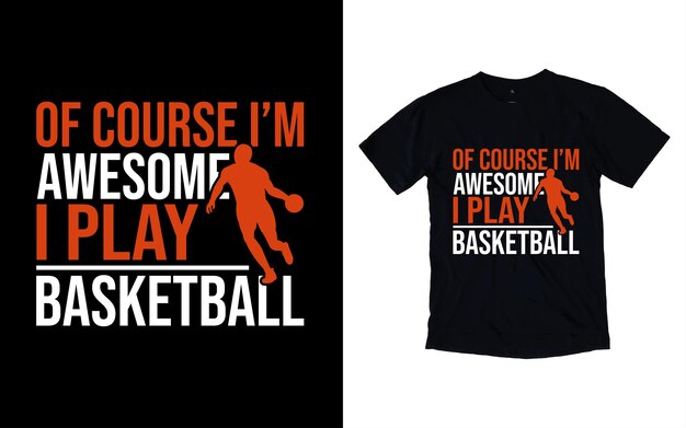 ベクトル バスケットボール タイポグラフィ t シャツ デザイン