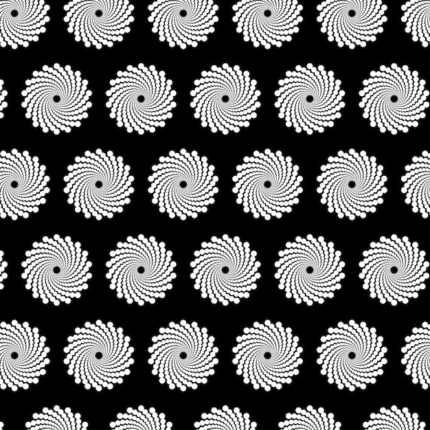 Vector Batik Pattern Seamless with Black Background