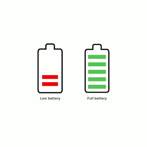 Vector batterij set iconen