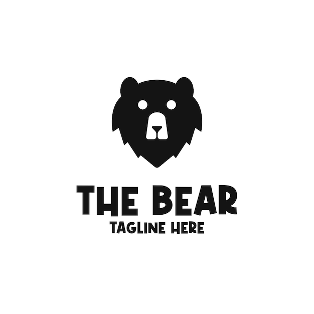 Vector vector bear animal logo design concept illustration idea