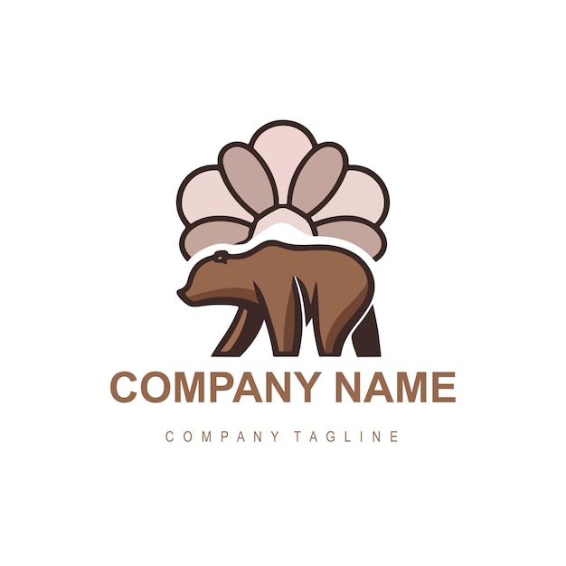 vector bear illustration designs logo