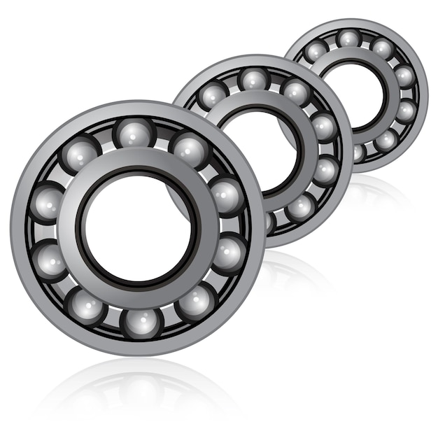 Vector bearings illustration on a white background