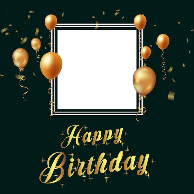 Vector Beautiful birthday frame design template