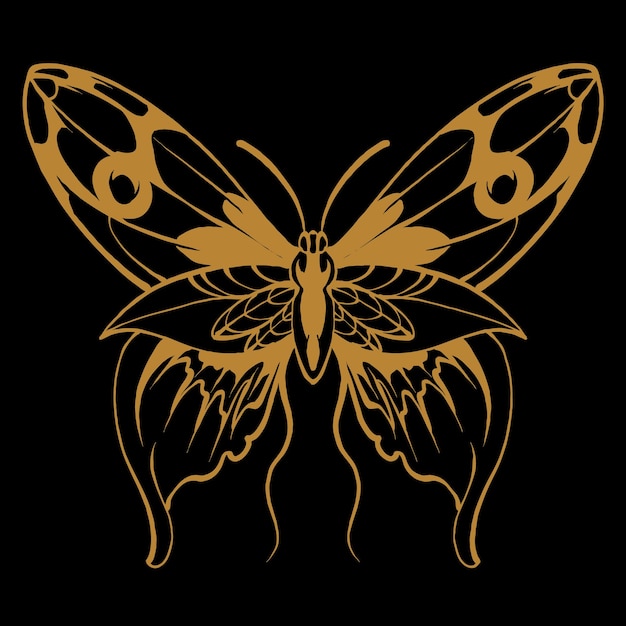 vector beautiful butterfly with ornament on it