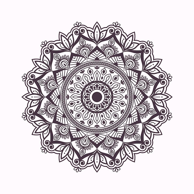 Vector vector beautiful floral mandala design, a creative ornamental decorative element in a circle shape.