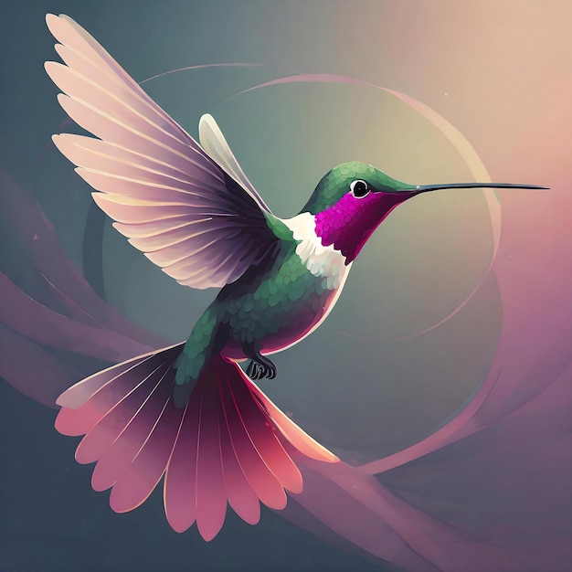 Vector vector beautiful flying hummingbird design element for banners posters leaflets and brochures