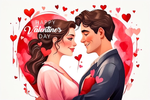 Vettore bellissimo happy valentine's day sfondo social media design