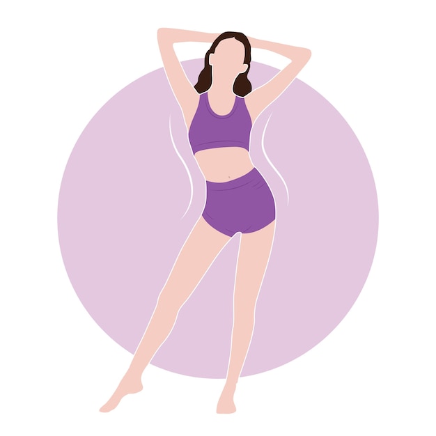 Vector beautiful healthy female body