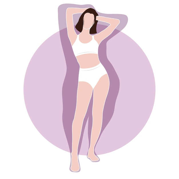 Vector vector beautiful healthy female body