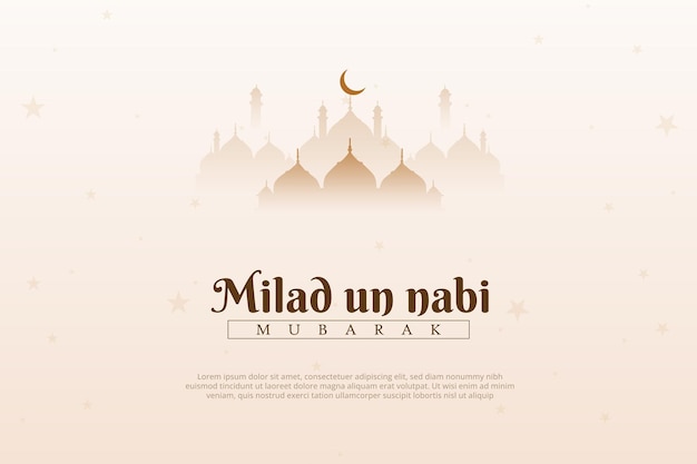 Vector beautiful milad un nabi festival card or banner design vector file