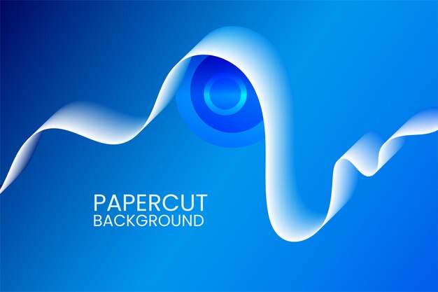 Vector beautiful papercut background with wavy cutout layers concept