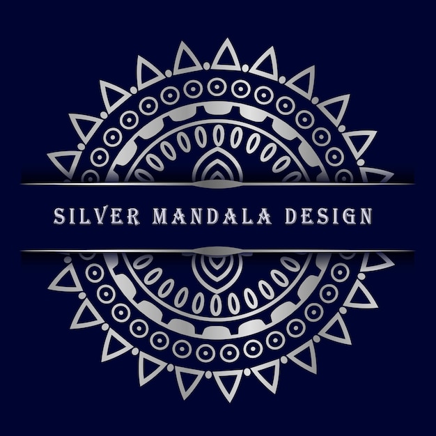 Vector vector beautiful silver mandala background