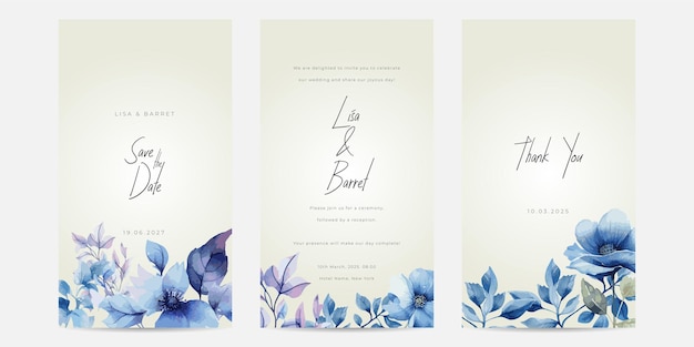 Вектор красивая свадебная пригласительная открытка с цветочным венком