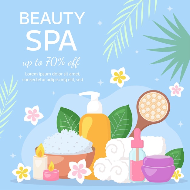 vector beauty spa salon poster template