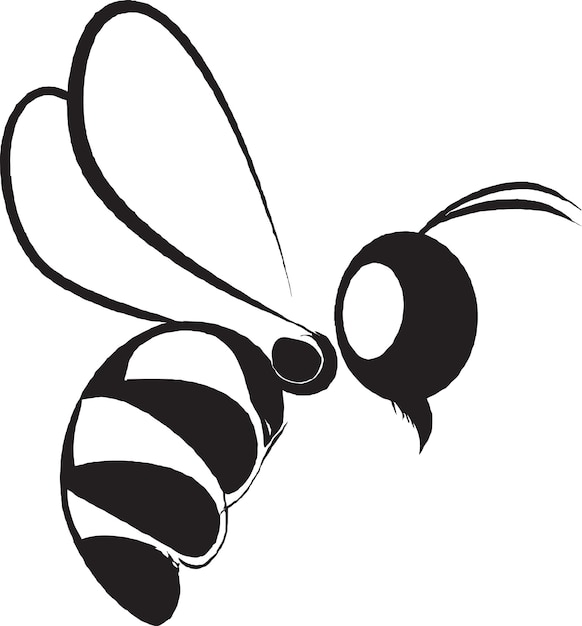 Vector vector bee icon design voor honey cake-merken