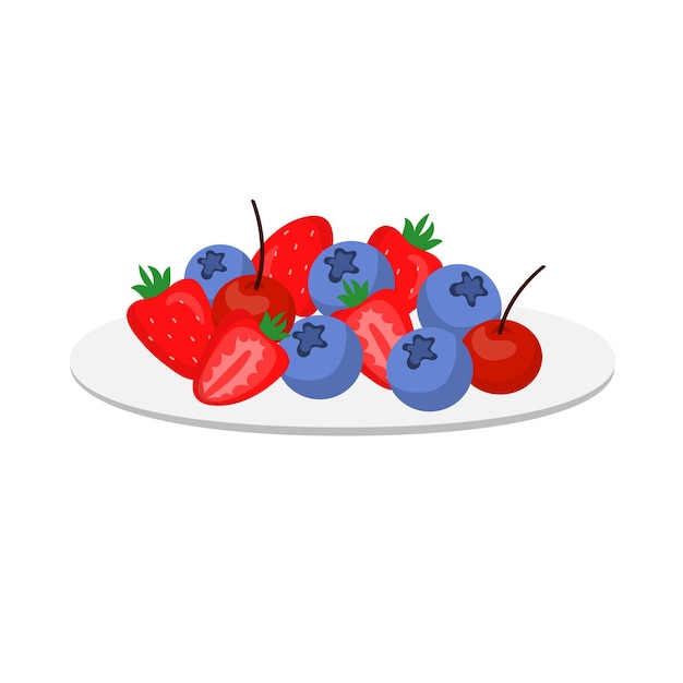 Vector vector berries vector illustration on white background