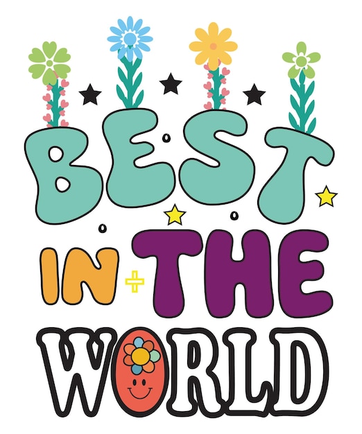 Vector Best in de Wereld Tshirt Design