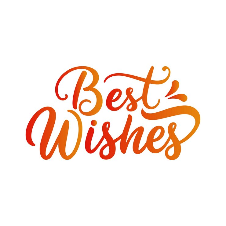 Vector vector best wishes lettering