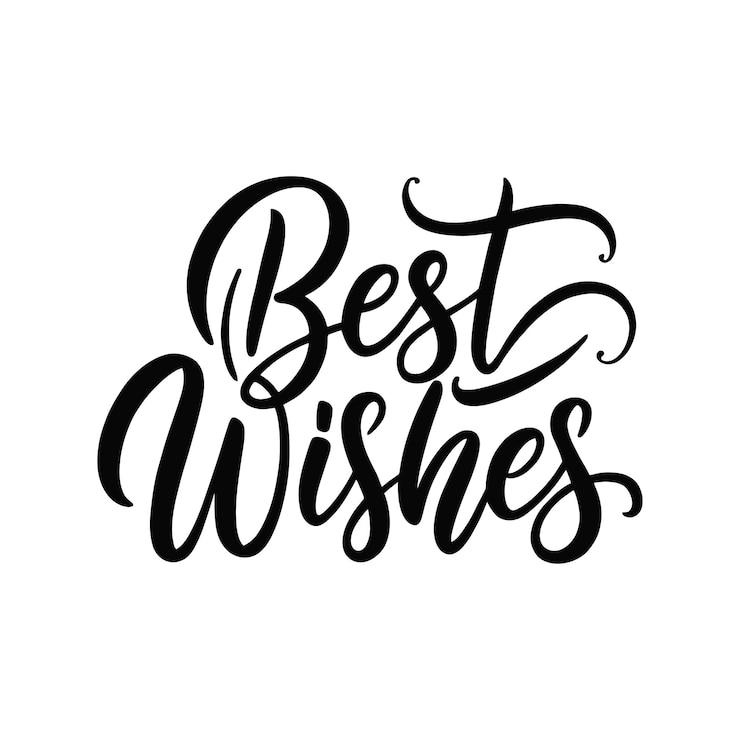 Vector vector best wishes lettering
