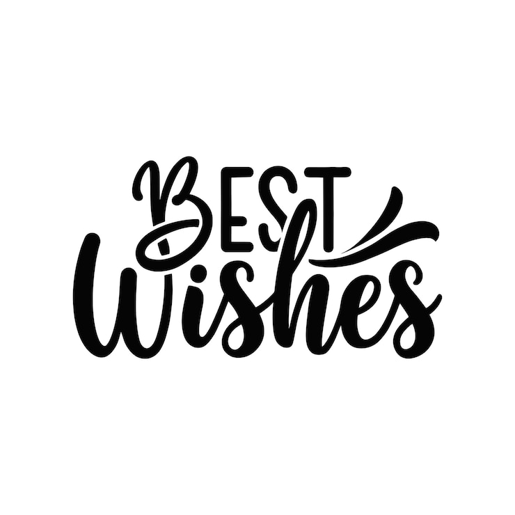 Vector vector best wishes lettering