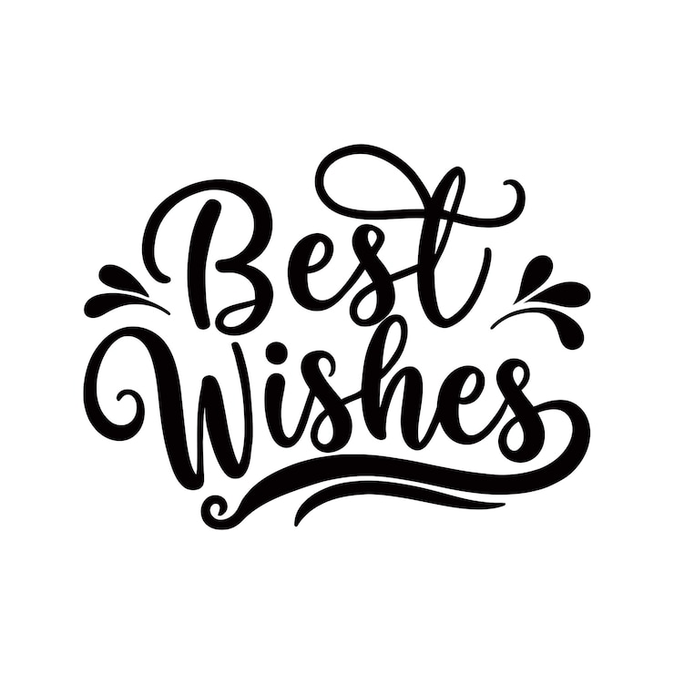 Vector vector best wishes lettering