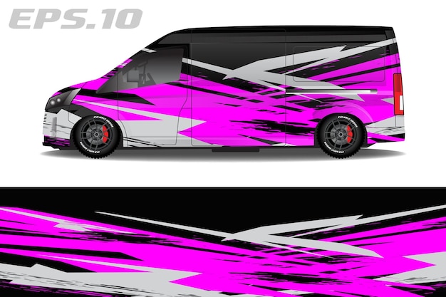 vector bestelwagen livery race-motief