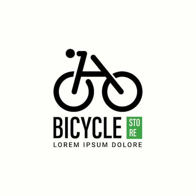 Disegno del modello di logo della bicicletta di vettore