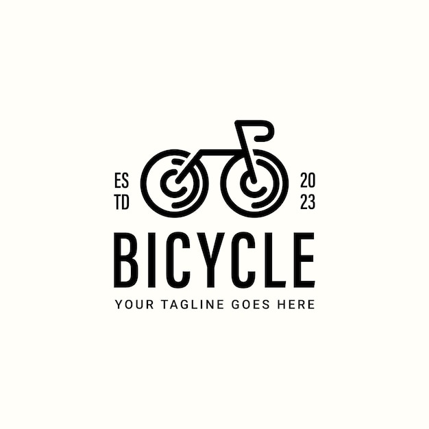 ベクトル自転車ロゴのテンプレート デザイン