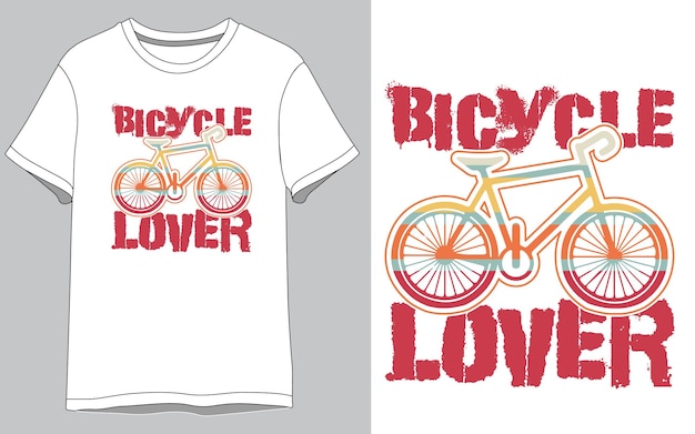 Vector Bicycle lover t-shirt ontwerp