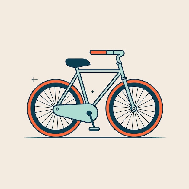 Vector Bicycle Retro Illustration