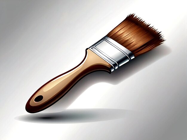 vector Big paintbrush on white background isolated