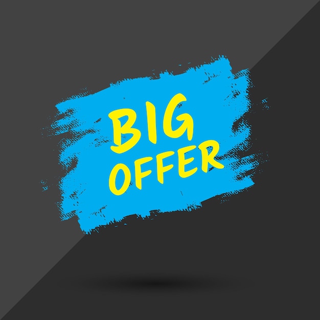 vector big sale banner in Brush design