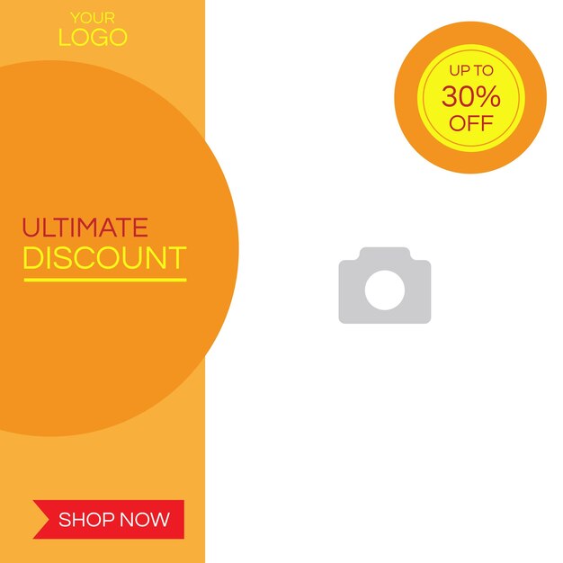 Vector Big sale discount web social media banner