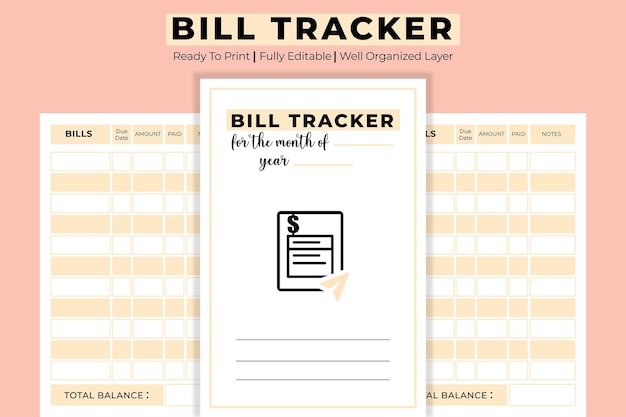 Vector Bill tracker kdp interieur