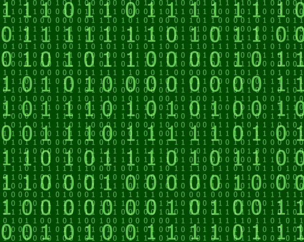 Vector binary code green background technology backdpop