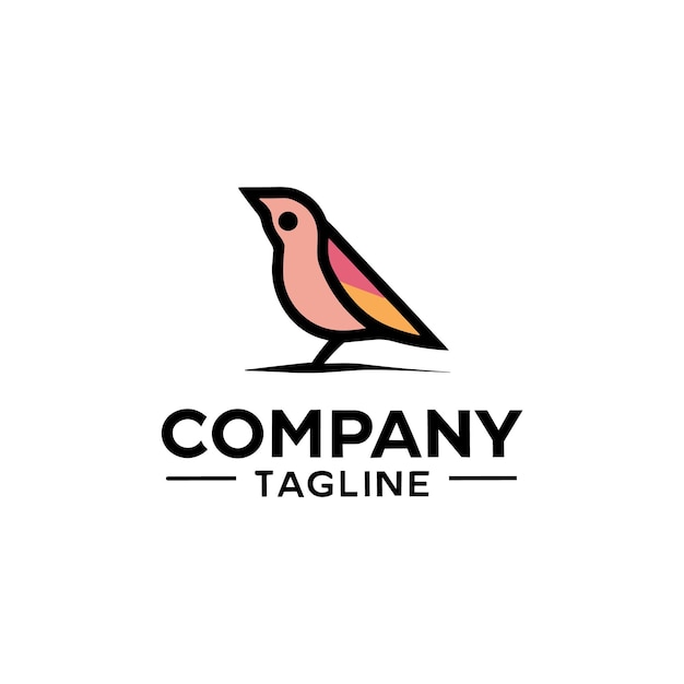 Vector bird logo design template